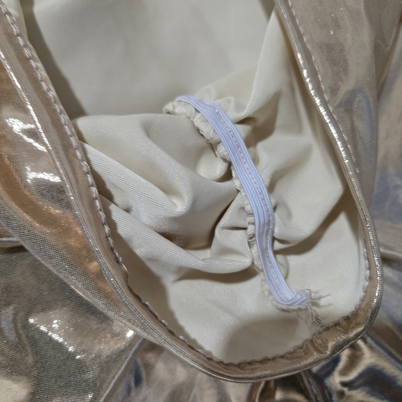 Shiny Metallic Gold Romper - Picture 4 of 5